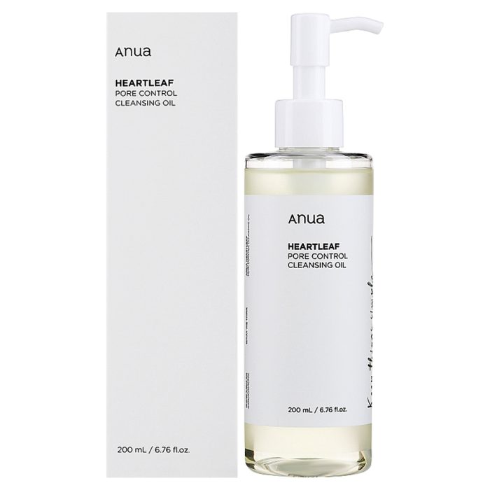روغن پاک کننده و کنترل منافذ آنوا حاوی عصاره هوتونیا کوردتا 200 میل Anua Heartleaf Pore Control Cleansing Oil