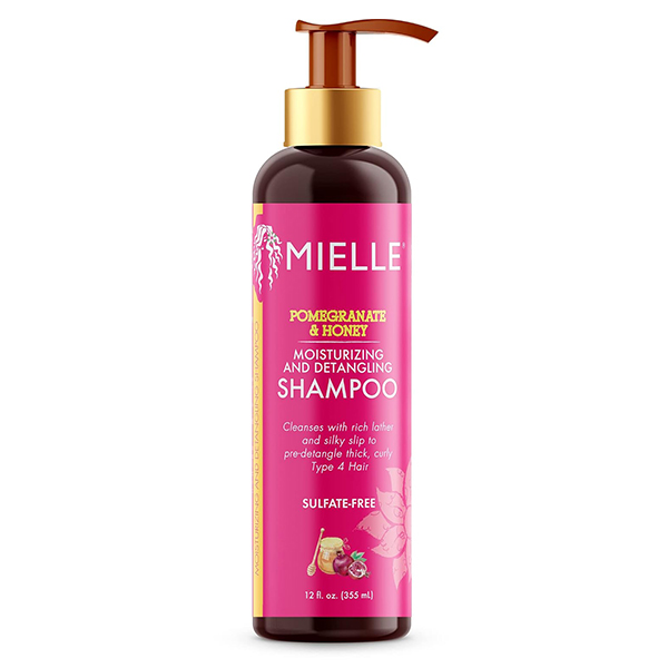 شامپو انار و عسل موهای فر میله Mielle Pomegranate & Honey Moisturizing Shampoo 355Ml